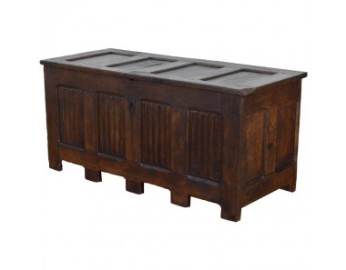 Carved Walnut Coffer