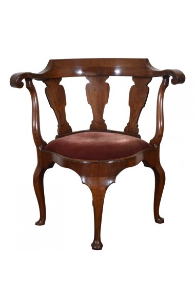 Yew Wood Corner Chair