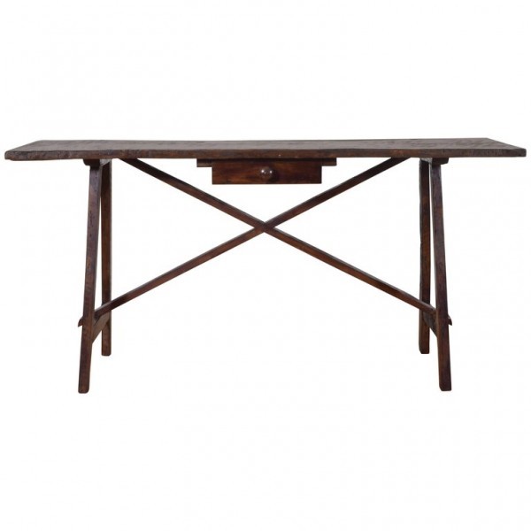 Reproduction 1-Drawer Trestle Table or Desk