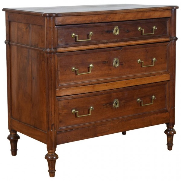 Walnut Petite 3-Drawer Commode