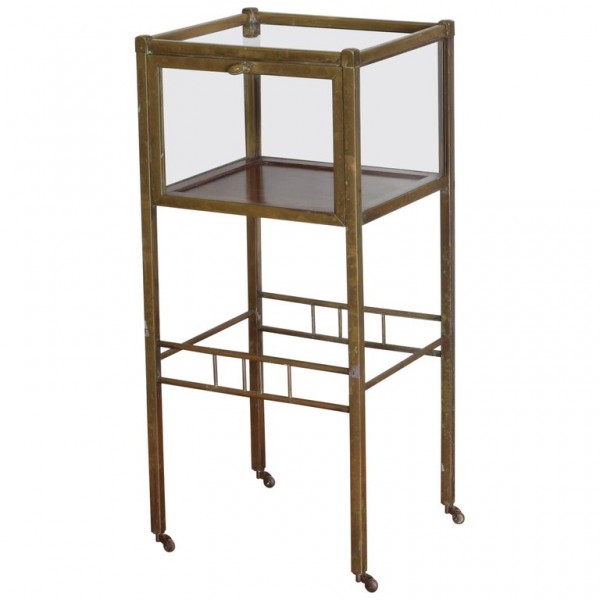 Brass and Glass Vitrine Cabinet