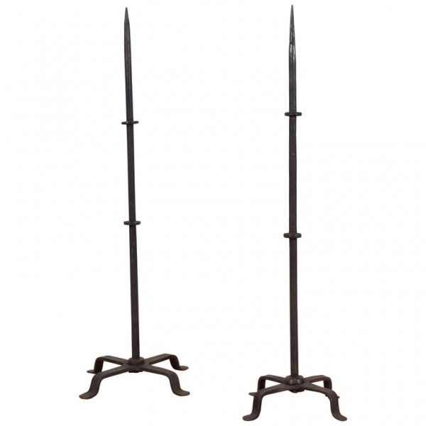 Pair of Wrought Iron Torcheres