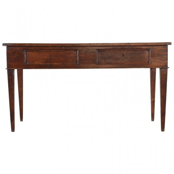 Italian Larice ‘Pine’ and Walnut Writing Table