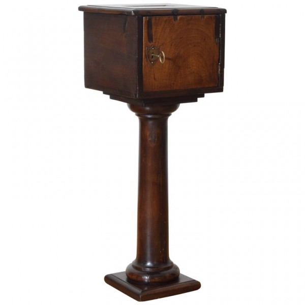 Walnut Locking Alms Box