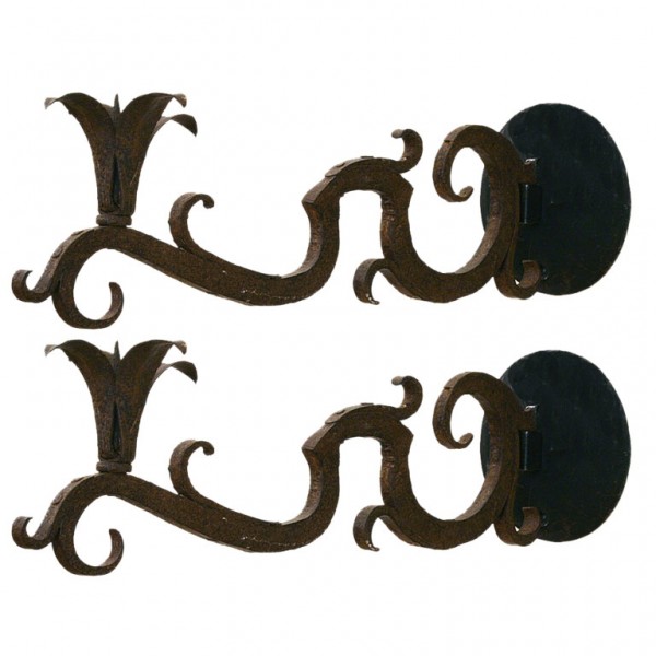 Pair of Wrought Iron Ornamental Sconces