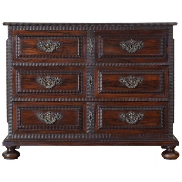 Rosewood 3-Drawer Commode