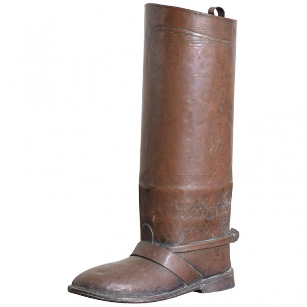 Copper Boot Umbrella Stand