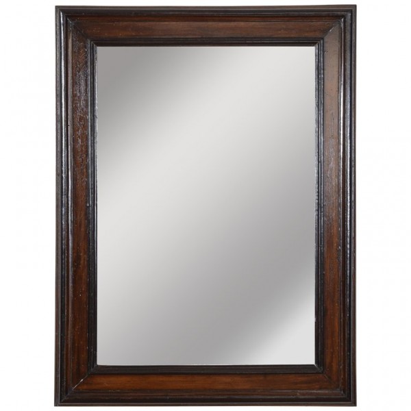 Walnut and Ebonized Mirror