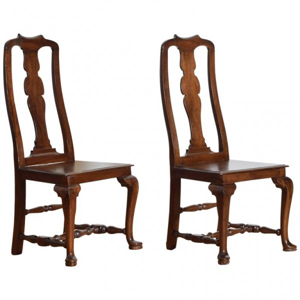 Pair of Walnut Side Chairs
