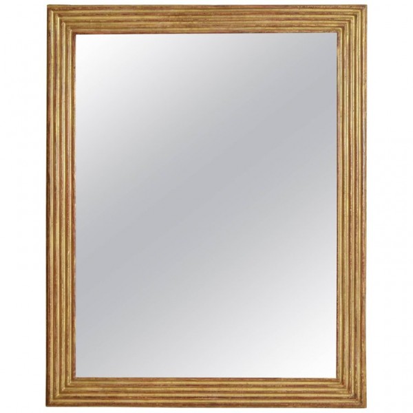 Fluted Giltwood Wall Mirror