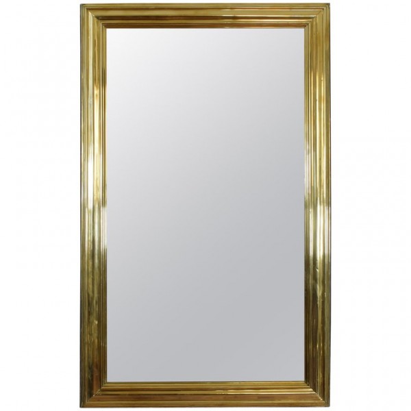 Large Brass Bistro Mirror