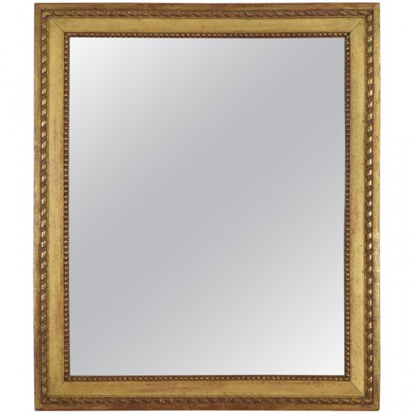 Rope Braided and Ball Carved Giltwood Mirror