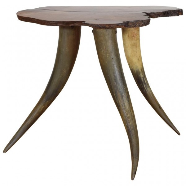 Specimen Walnut and Horn Side Table