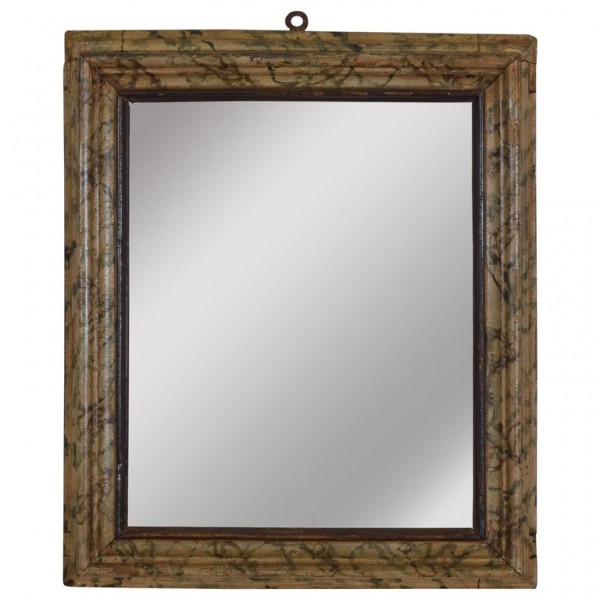 Faux Marble Painted Mirror