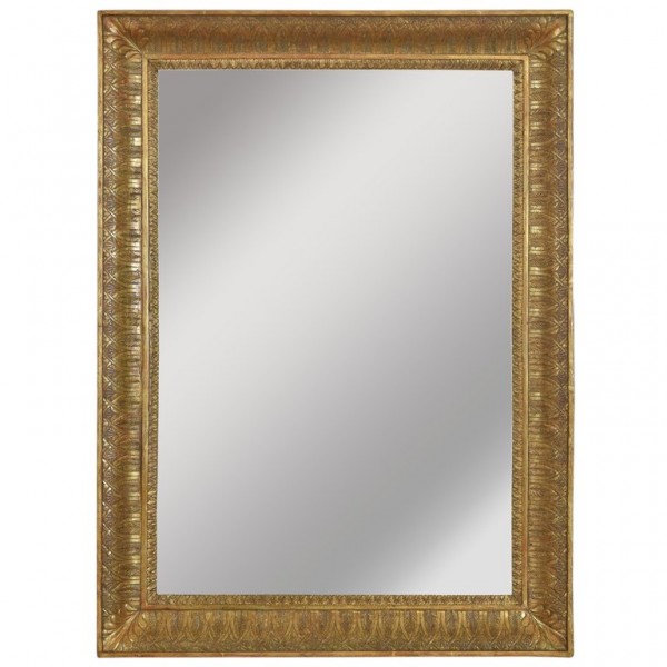 Giltwood Acanthus Etched Mirror