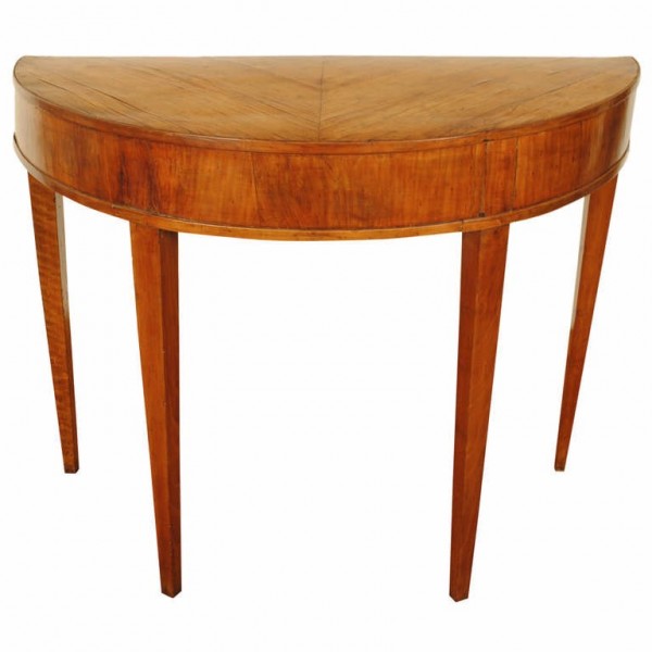 Walnut Veneered Console Table