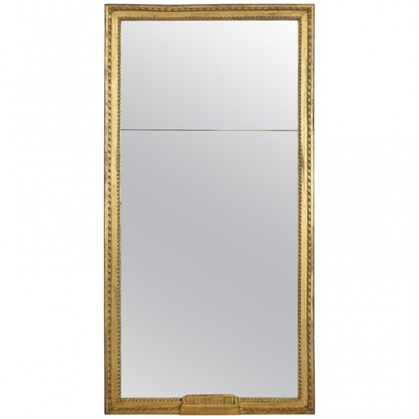 Carved Giltwood Mirror, Two-Piece Glass