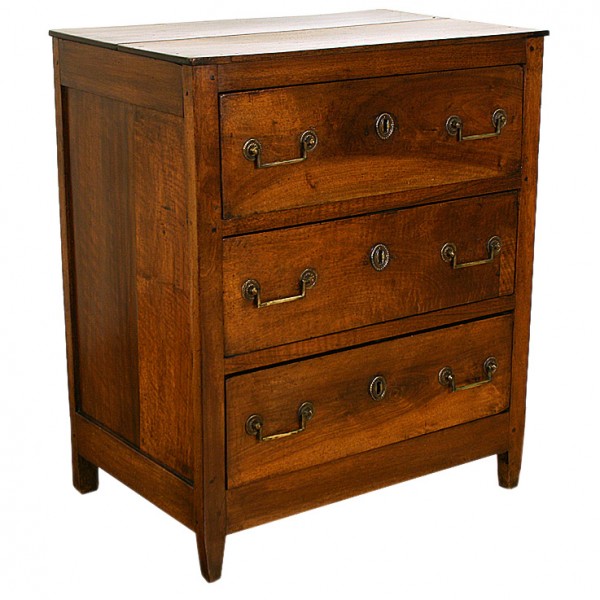 Walnut 3-Drawer Commodino