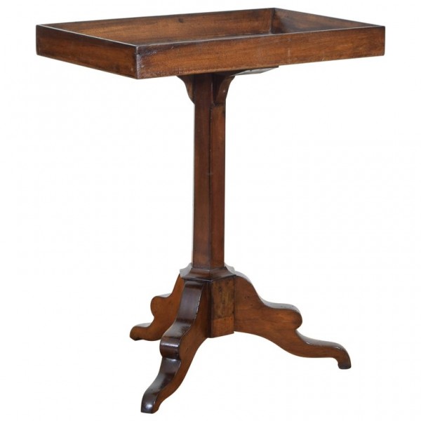 Walnut Tray Top Side Table