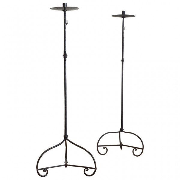 Pair of Wrought Iron Torcheres
