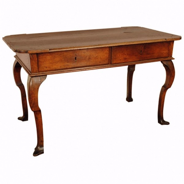 2-Drawer Walnut Center Table