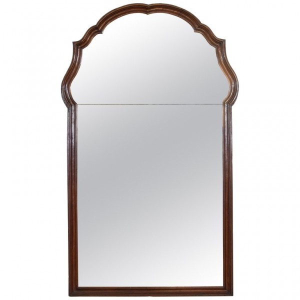 Carved Walnut Mirror
