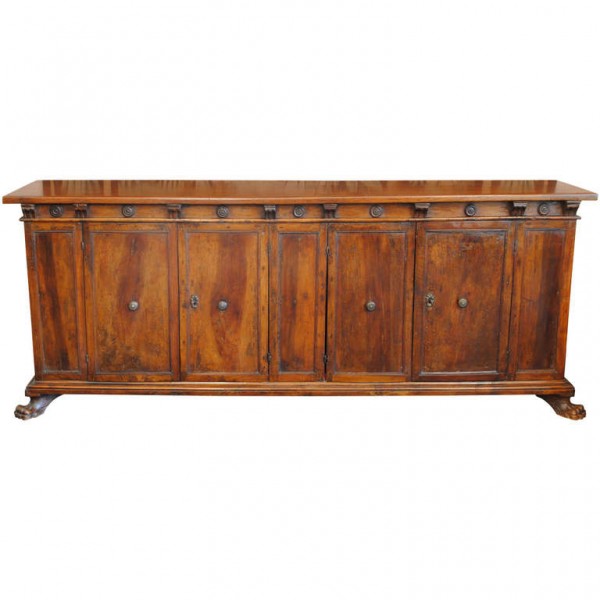 Massive Walnut Credenza