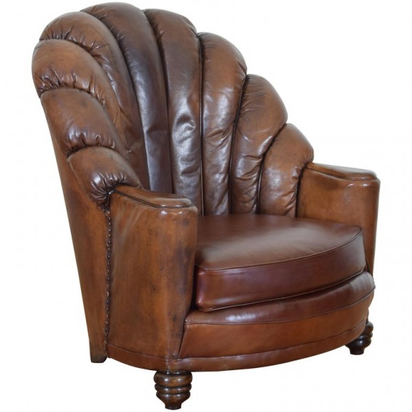 Leather Upholstered Club Chair