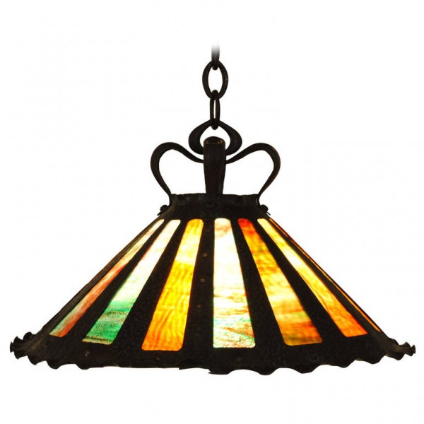 Wrought Iron and Glass Lantern