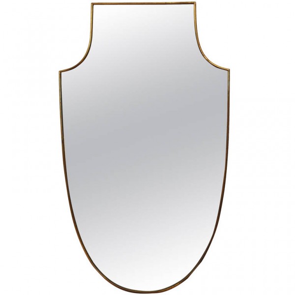 Brass Framed Wall Mirror 