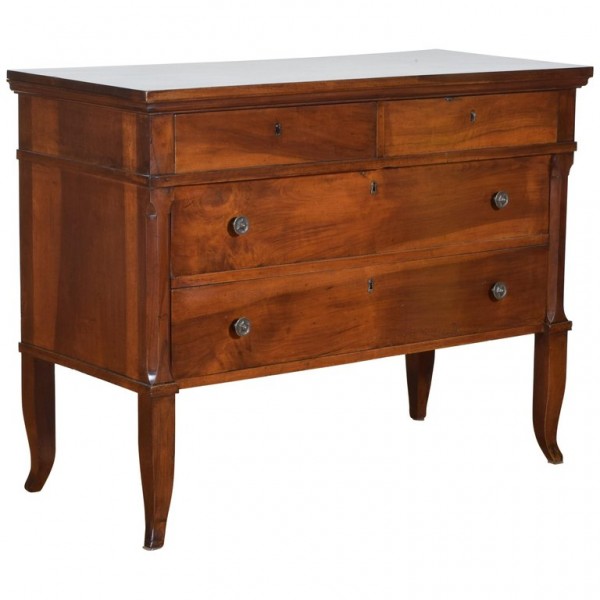 Walnut 4-Drawer Commode
