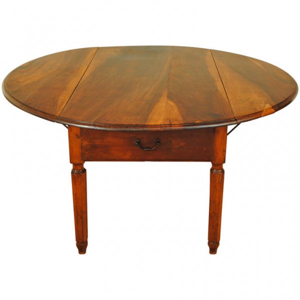 Large Provincial Pine and Walnut Kitchen Table