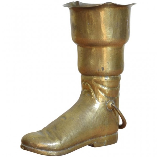 Brass Boot Form Umbrella Stand