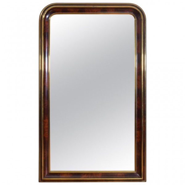 Large Mahogany and Gilt Brass Mirror