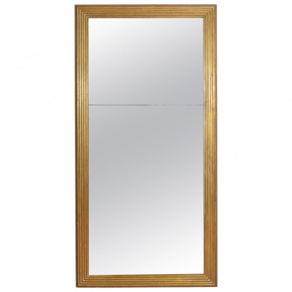 Fluted Giltwood Mirror, 2-Piece Glass