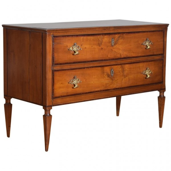 Fruitwood 2-Drawer Commode