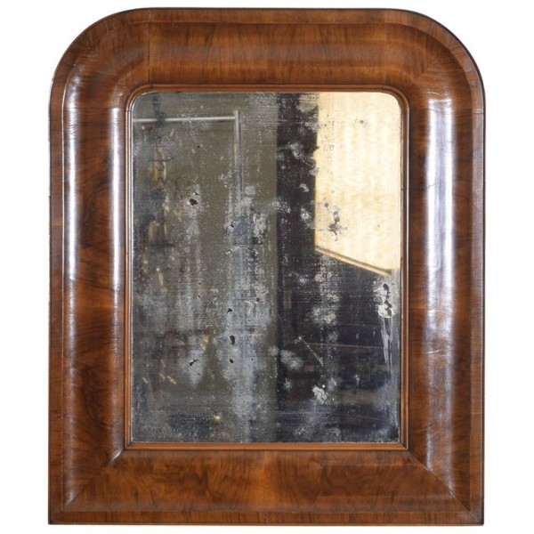 Walnut Veneered Mirror