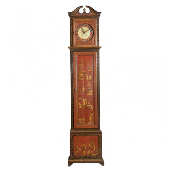 Chinoiserie Paint Decorated Case Clock