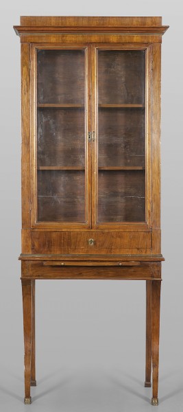 Walnut and Brass Display Cabinet