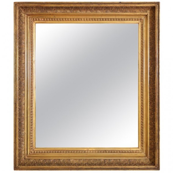 Carved Giltwood and Gilt Gesso Mirror