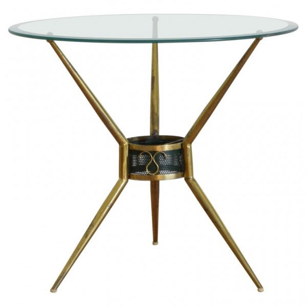 Brass and Glass Side Table