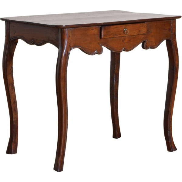 Provincial Walnut 1-Drawer Table