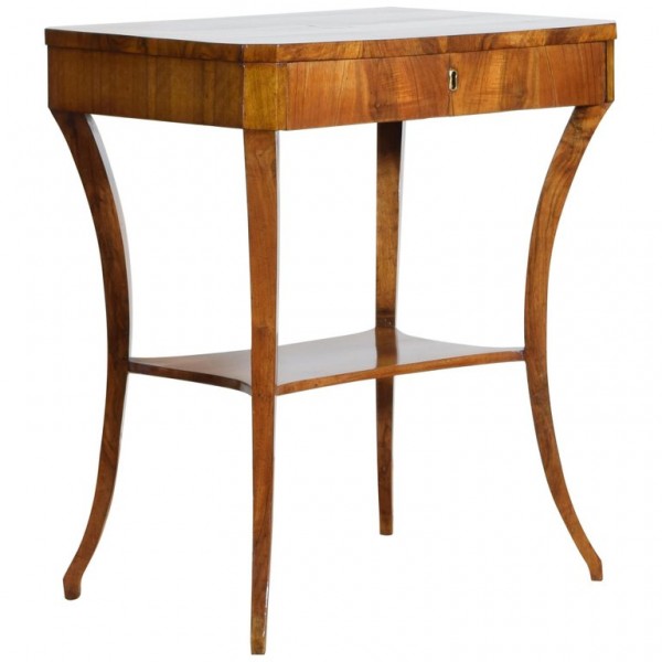 Walnut 1-Drawer Side Table