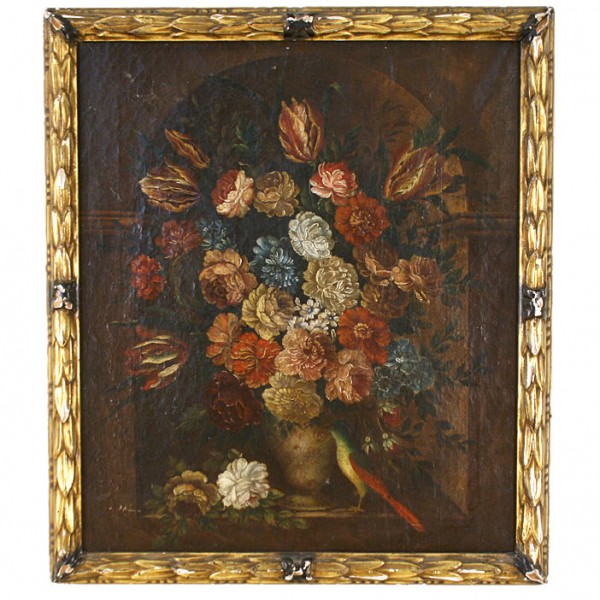 Oil on Canvas, Floral Still Life