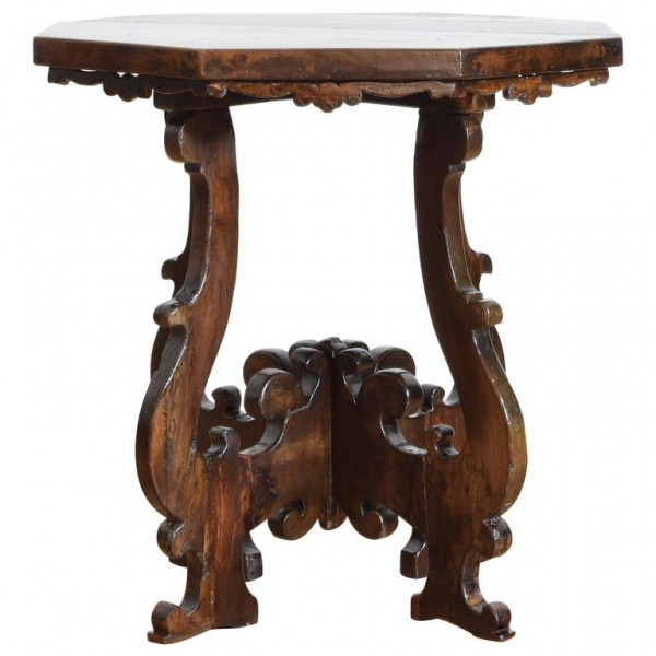 Walnut Octagonal Center Table