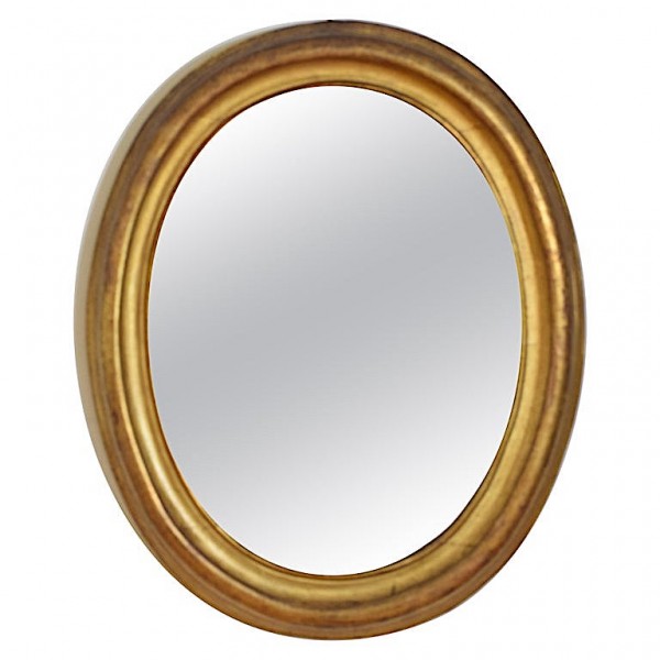 Shaped Giltwood Oval Mirror