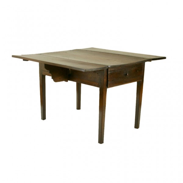 Walnut and Pine Drop Leaf Kitchen Table