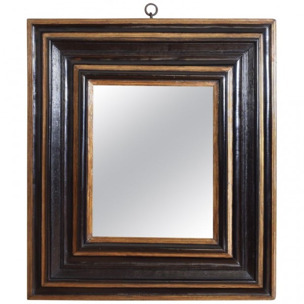Ebonized and Giltwood Mirror