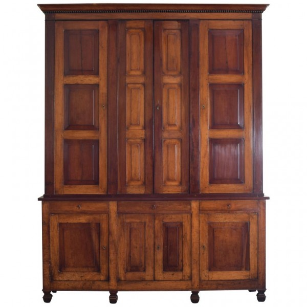 Shallow Walnut and Cherrywood Cabinet