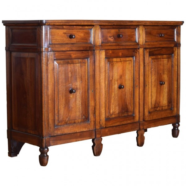 Tall Walnut Credenza